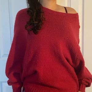 Oversized pink sweater